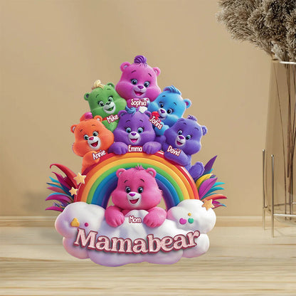 Mamabear Gift For Mom Grandma - Personalized Grandma Custom Shaped Acrylic Plaque