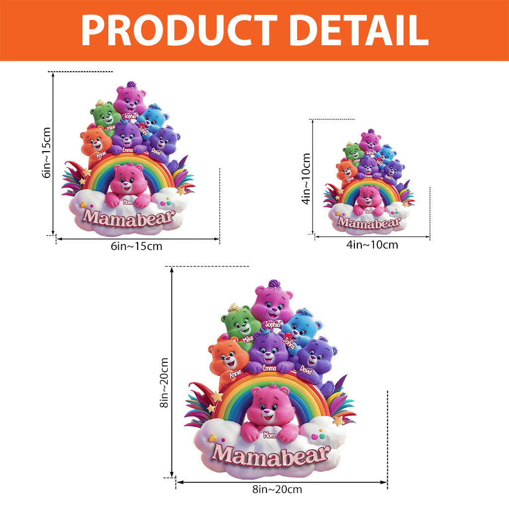 Mamabear Gift For Mom Grandma - Personalized Grandma Custom Shaped Acrylic Plaque
