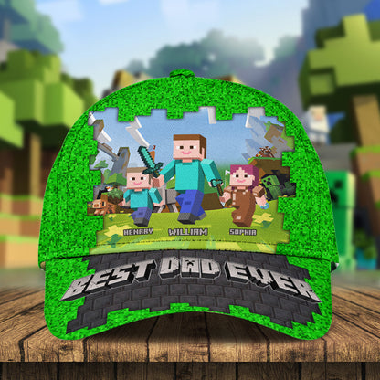 Dadcraft - Personalized Block World Classic Cap