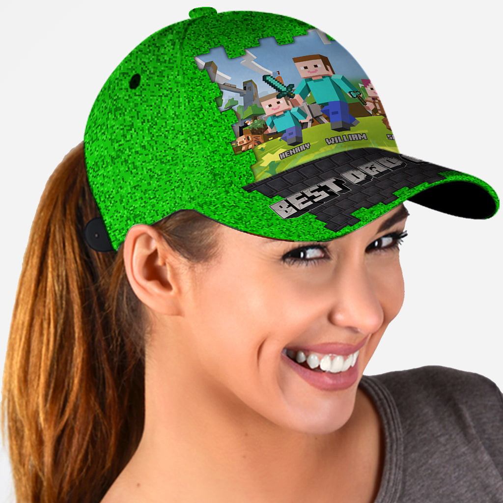 Dadcraft - Personalized Block World Classic Cap