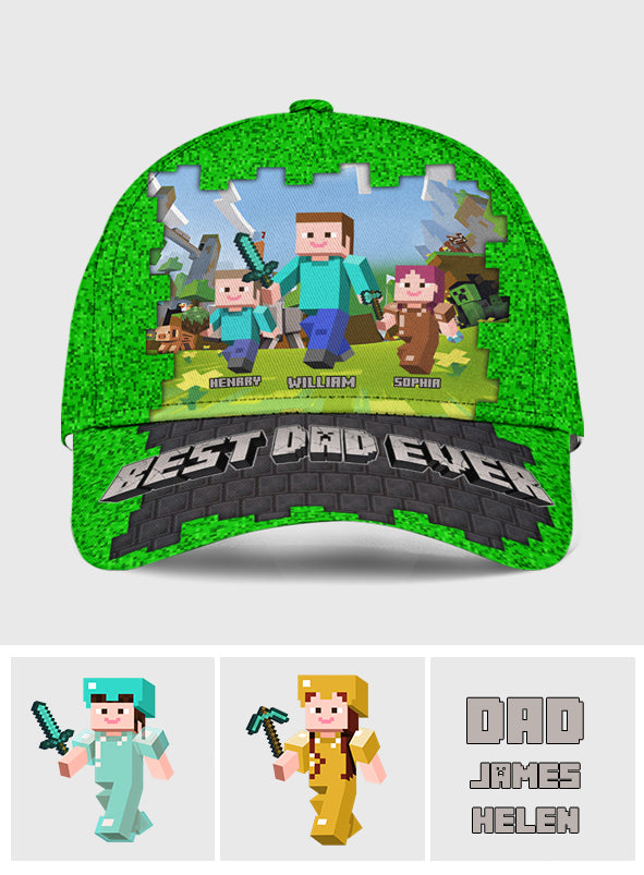 Dadcraft - Personalized Block World Classic Cap