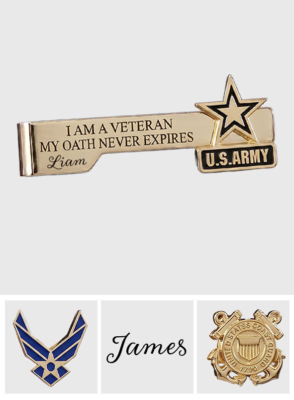 Honorable Veteran - Personalized Veteran Tie Clip