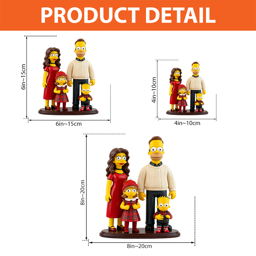 Custom Yellow Skin People From Real Photos - Personalized Cartoon Family Custom Shaped Acrylic Plaque