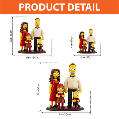 Custom Yellow Skin People From Real Photos - Personalized Cartoon Family Custom Shaped Acrylic Plaque