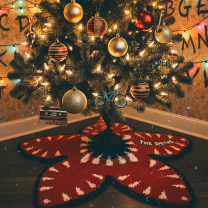 Red Flower Demon - Personalized Stranger Things Shaped Tree Skirt