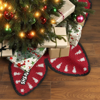 Red Flower Demon - Personalized Stranger Things Shaped Tree Skirt