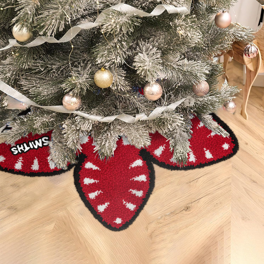 Red Flower Demon - Personalized Stranger Things Shaped Tree Skirt