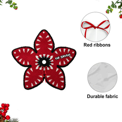 Red Flower Demon - Personalized Stranger Things Shaped Tree Skirt