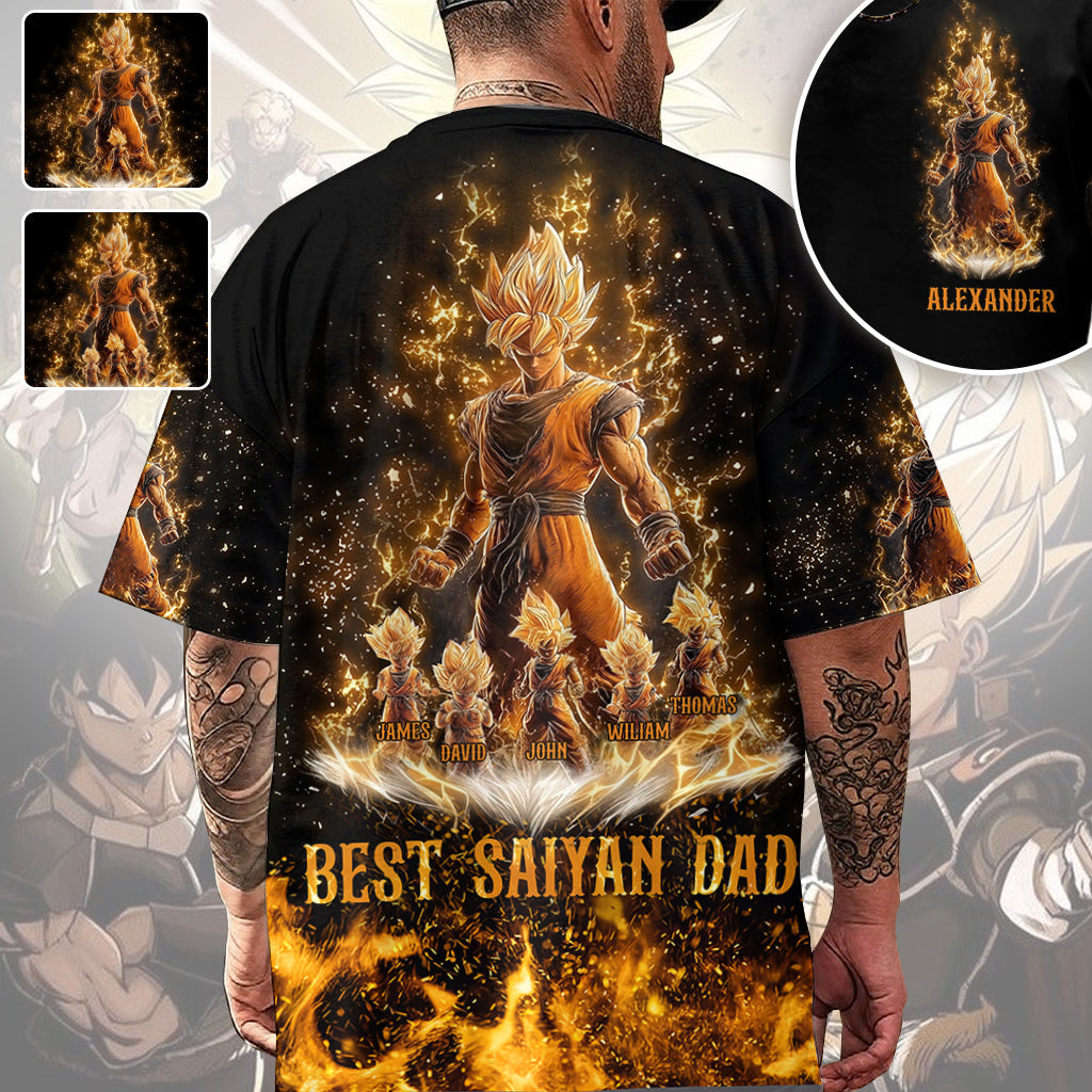 Best Dad Ever - Personalized Seven Balls All Over Shirt