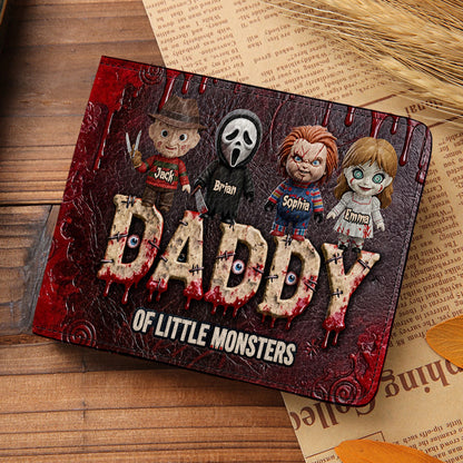 Daddy Of Little Horrors - Personalized Horror Character Leather Wallet