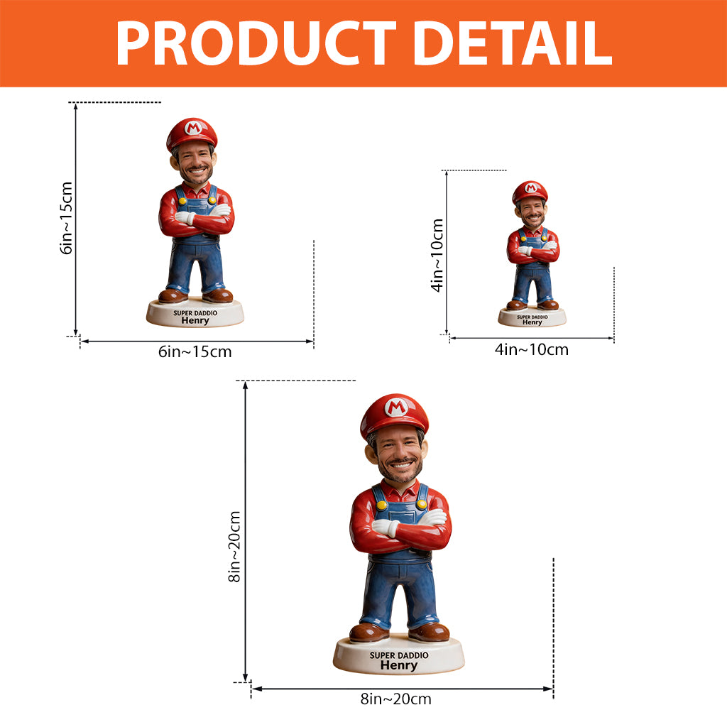 Super Daddio - Perfect Father's Day Gift - Personalized Super Plumber Custom Shaped Acrylic Plaque