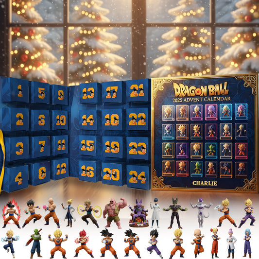 Orange Ball Cartoon - Personalized Seven Balls Folded Advent Calendar With Ornaments