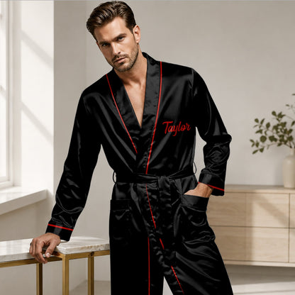 Horror Movie Watching Robe - Personalized Horror Character Satin Robe