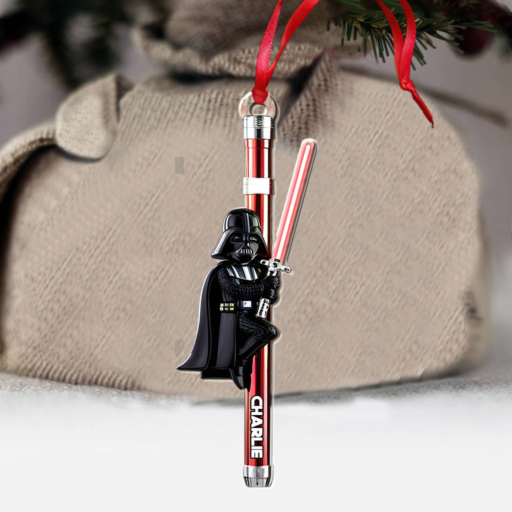 The Force Light Saber - Personalized The Force Transparent Ornament