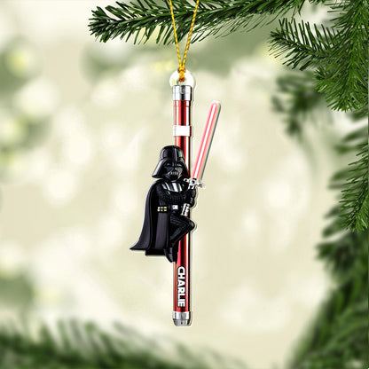 The Force Light Saber - Personalized The Force Transparent Ornament