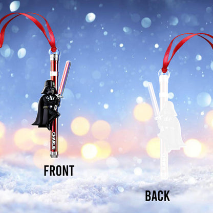 The Force Light Saber - Personalized The Force Transparent Ornament