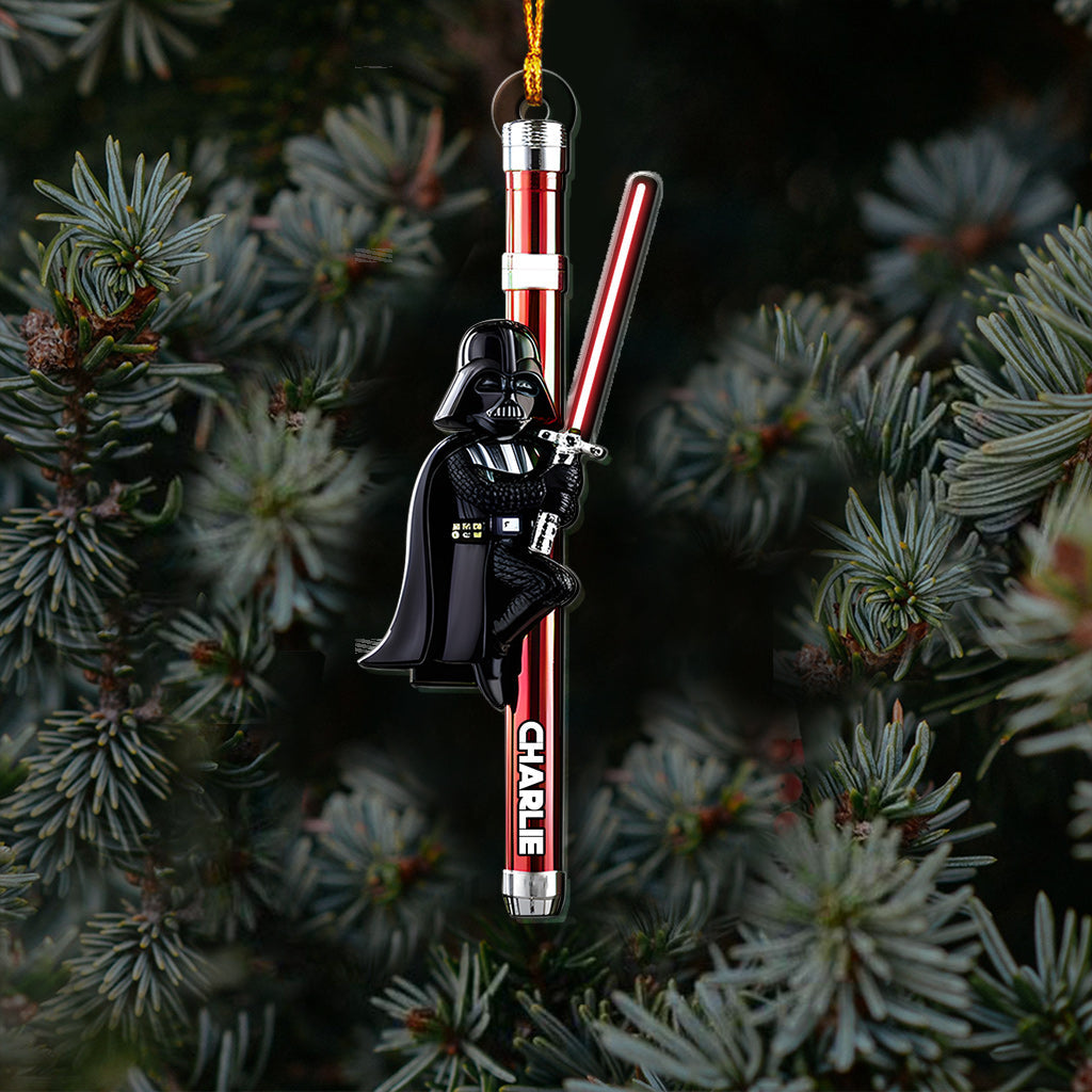 The Force Light Saber - Personalized The Force Transparent Ornament