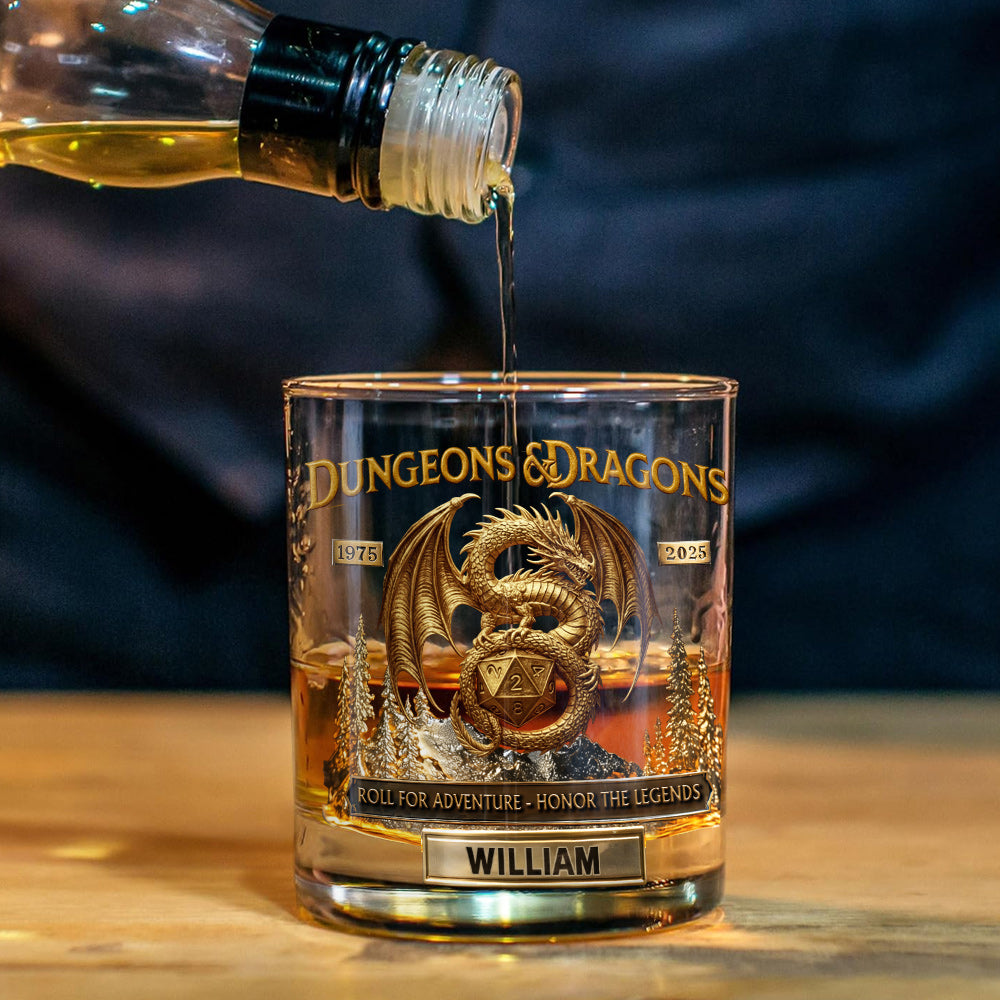 Roll For Adventure - Personalized DD Lover Whiskey Decanter Set