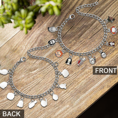 Horror On The Wrist - Personalized Horror Character Bracelet With Charms