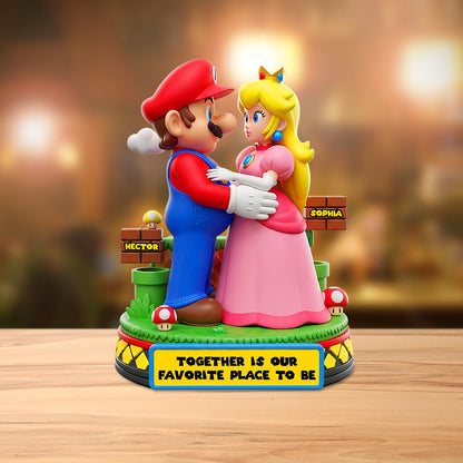 Together Is Our Favorite Place To Be - Personalized Super Plumber Custom Shaped Acrylic Plaque