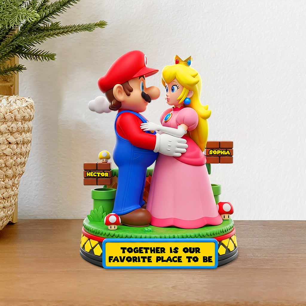 Together Is Our Favorite Place To Be - Personalized Super Plumber Custom Shaped Acrylic Plaque