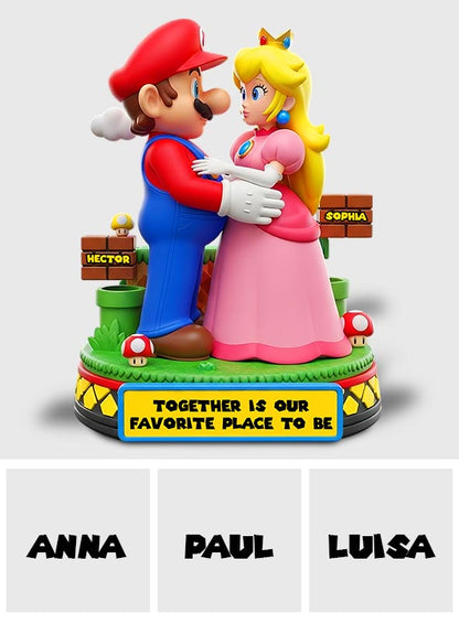 Together Is Our Favorite Place To Be - Personalized Super Plumber Custom Shaped Acrylic Plaque