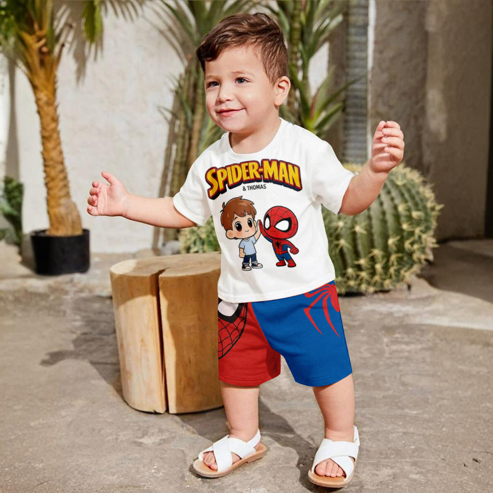 Custom From Any Photo - Personalized Spider-Verse Kid T-shirt & Shorts