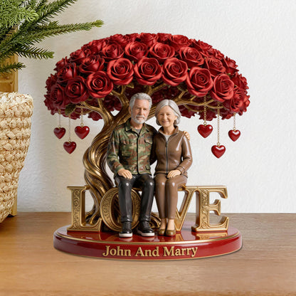 Old Coupe Gift - Personalized Couple Custom Shaped Acrylic Plaque
