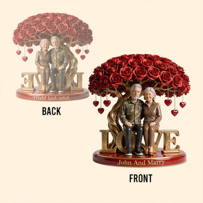 Old Coupe Gift - Personalized Couple Custom Shaped Acrylic Plaque