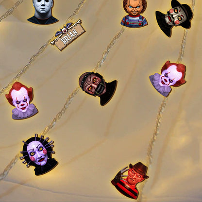 Scary Halloween - Personalized Horror Character String Lights