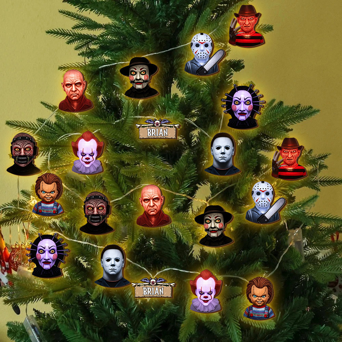 Scary Halloween - Personalized Horror Character String Lights