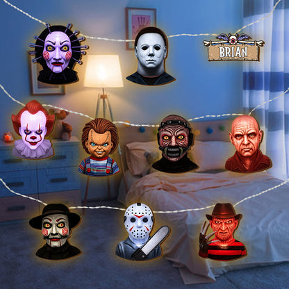 Scary Halloween - Personalized Horror Character String Lights