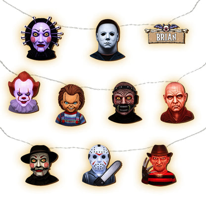 Scary Halloween - Personalized Horror Character String Lights