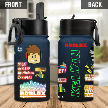 Role Play Game - Personalized 3D Gaming Kids Water Bottle