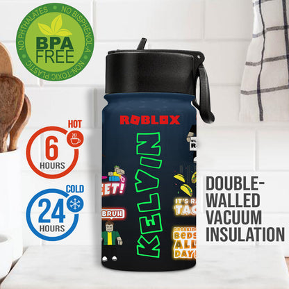 Role Play Game - Personalized 3D Gaming Kids Water Bottle