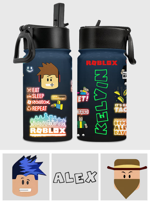 Role Play Game - Personalized 3D Gaming Kids Water Bottle