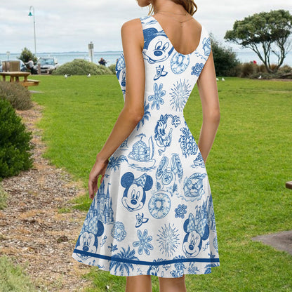 Magical Loving Cruise Line - Personalized Mouse Hawaiian Shirt & Sleeveless Dress
