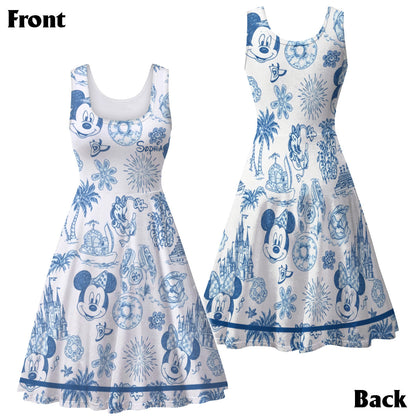 Magical Loving Cruise Line - Personalized Mouse Hawaiian Shirt & Sleeveless Dress