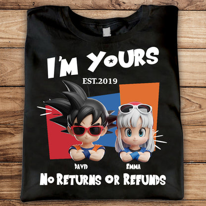 I'm Yours No Returns Or Refunds - Personalized Seven Balls T-shirt And Hoodie