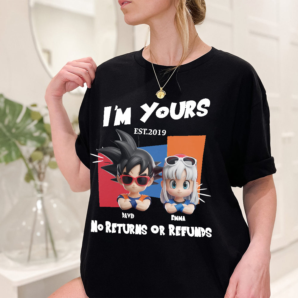 I'm Yours No Returns Or Refunds - Personalized Seven Balls T-shirt And Hoodie