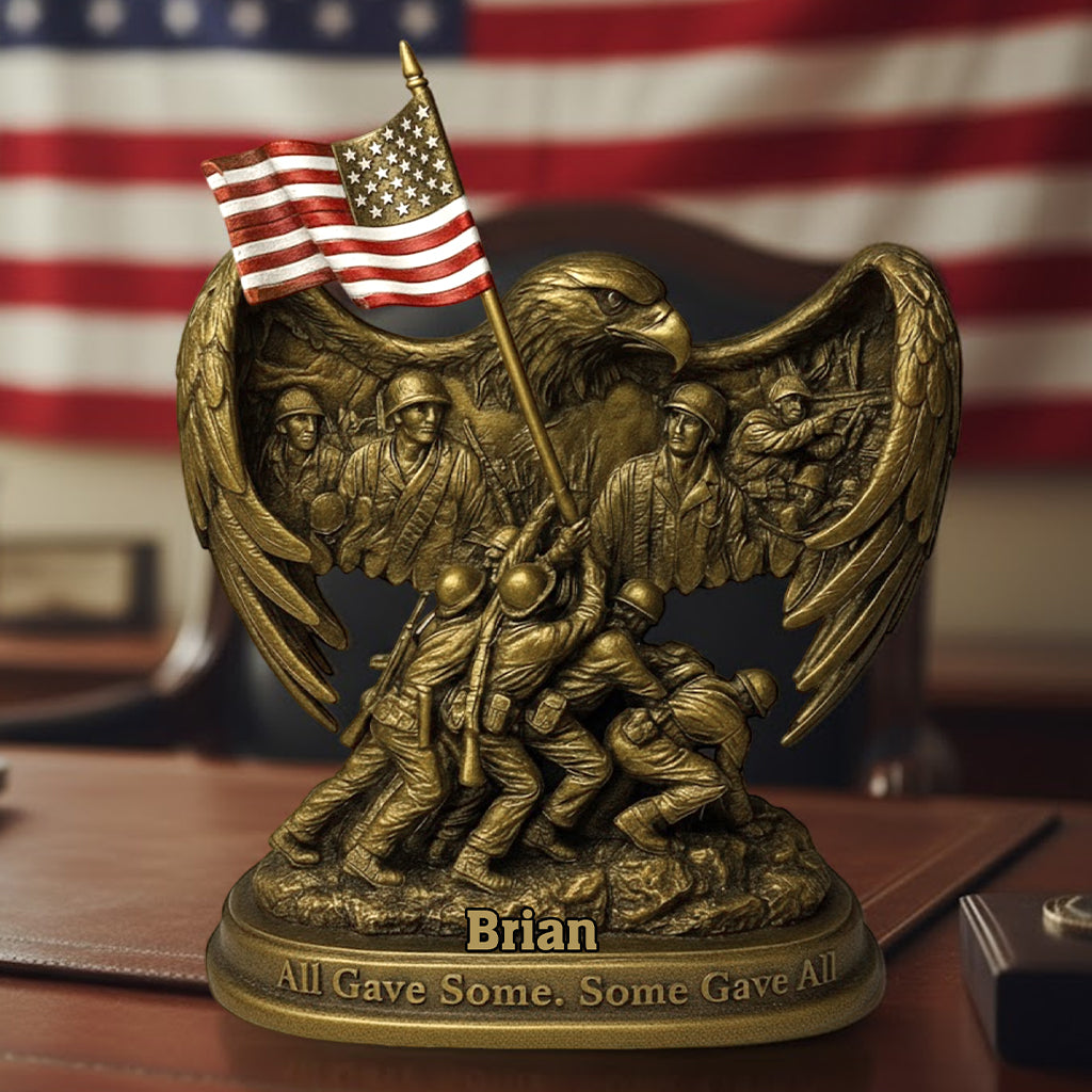 All Gave Some, Some Gave All Veteran Day 250th Anniversary of US Army - Personalized Veteran Custom Shaped Acrylic Plaque