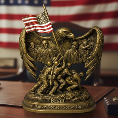 All Gave Some, Some Gave All Veteran Day 250th Anniversary of US Army - Personalized Veteran Custom Shaped Acrylic Plaque