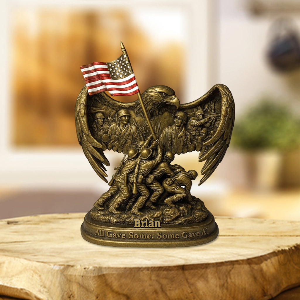 All Gave Some, Some Gave All Veteran Day 250th Anniversary of US Army - Personalized Veteran Custom Shaped Acrylic Plaque