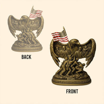 All Gave Some, Some Gave All Veteran Day 250th Anniversary of US Army - Personalized Veteran Custom Shaped Acrylic Plaque