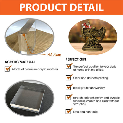 All Gave Some, Some Gave All Veteran Day 250th Anniversary of US Army - Personalized Veteran Custom Shaped Acrylic Plaque