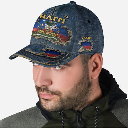 Haiti Coat Of Arms - Personalized Expats Classic Cap