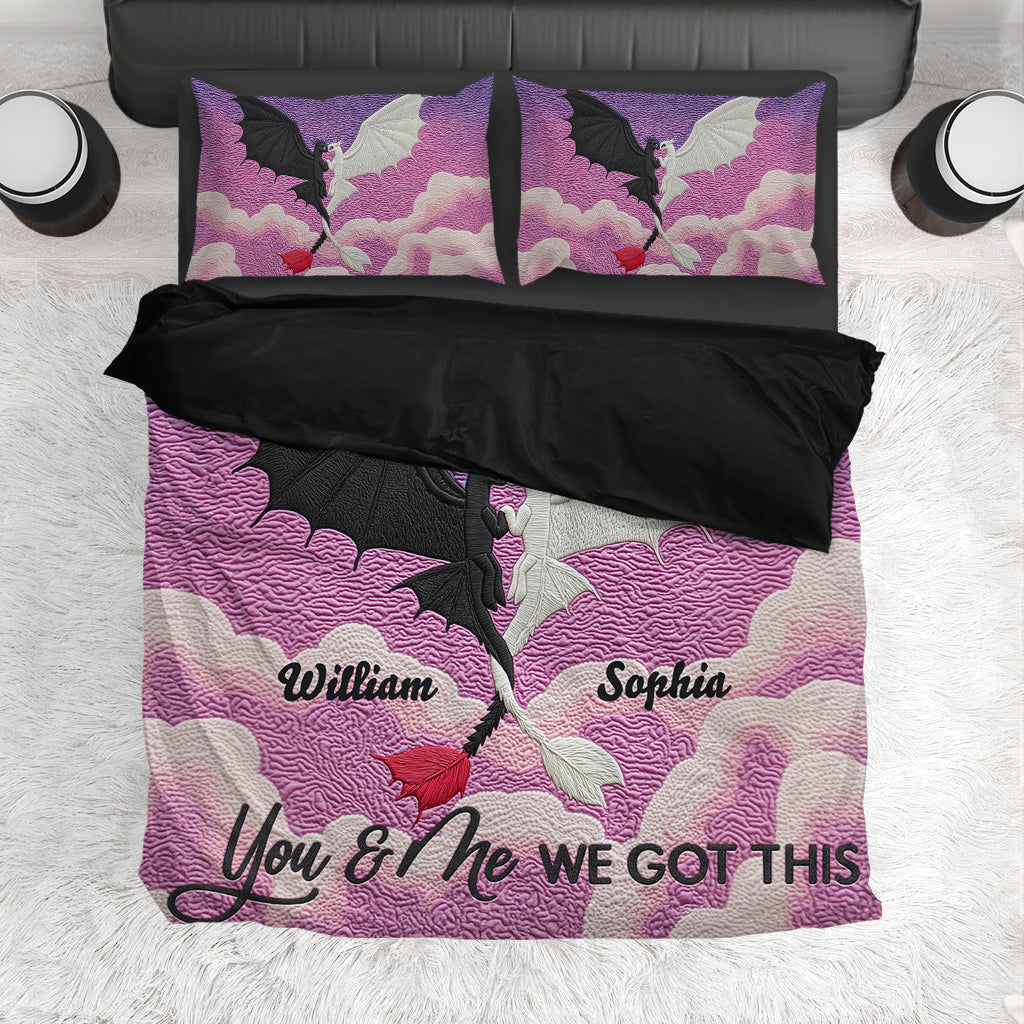 Couple Dragon You And Me - Personalized Bedding Set