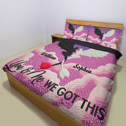 Couple Dragon You And Me - Personalized Bedding Set