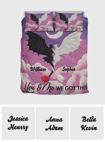 Couple Dragon You And Me - Personalized Bedding Set