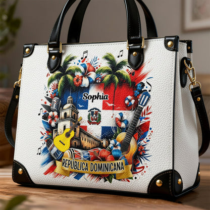Dominicana Gift - Personalized Expats Leather Handbag